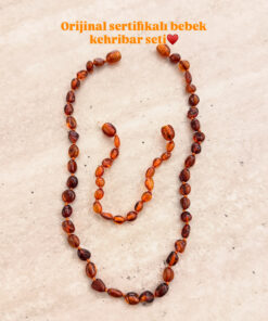 yassı konyak kehribar seti